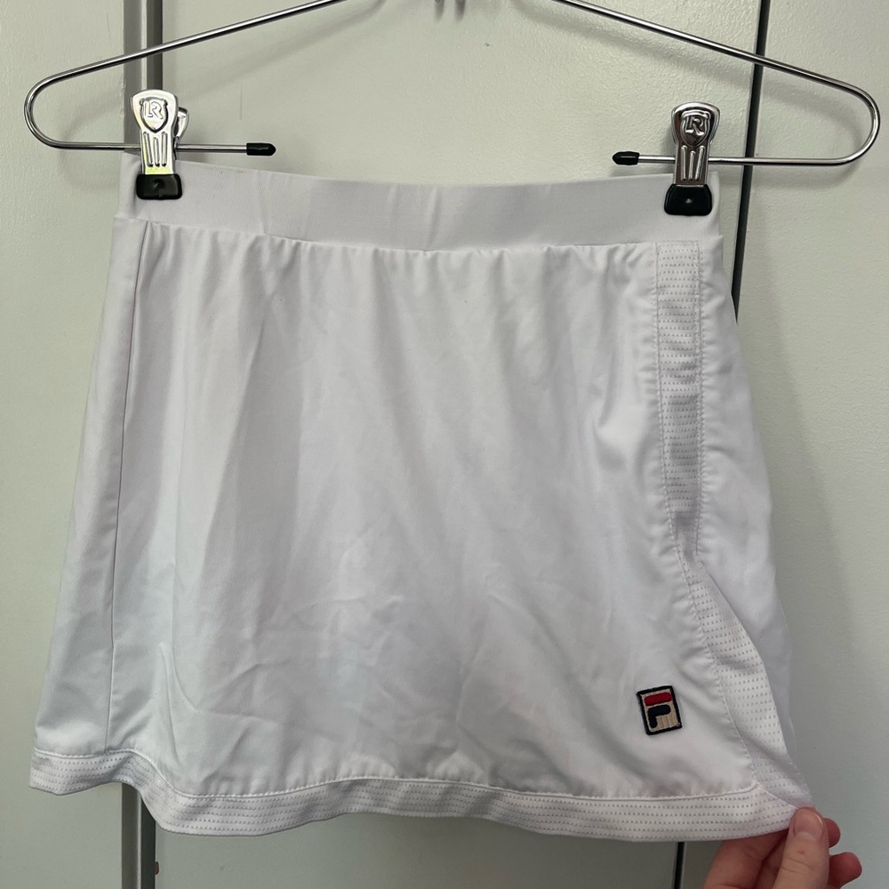 XS white FILA tennis skirt mesh detail